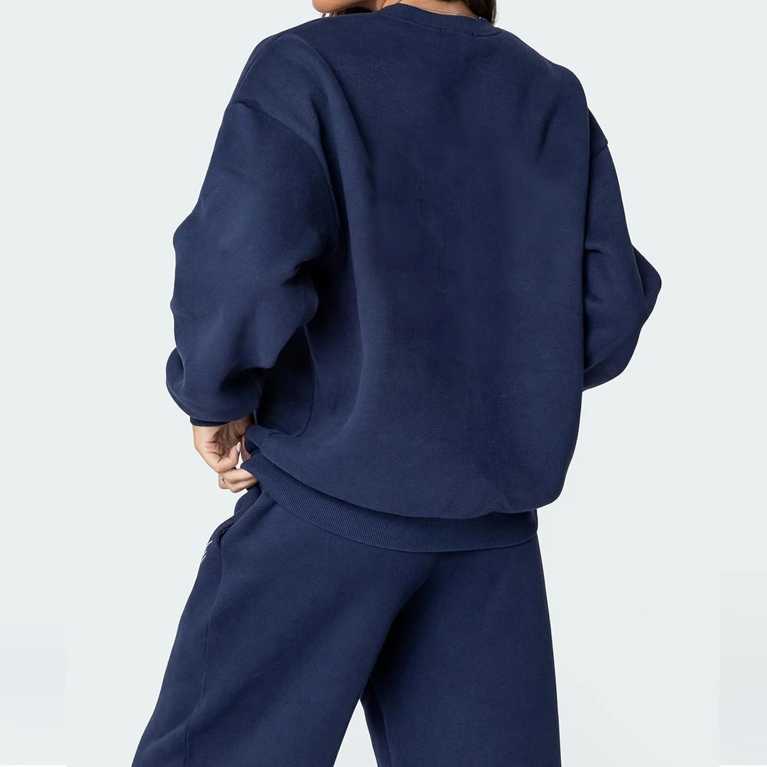 2 Piece Lounge Sets for Women Fall Sweatsuits Bow Print Long Sleeve Crew Neck Wide Leg Sweatpants Matching Tracksuit