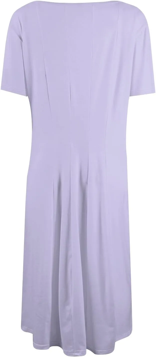 4th of July Dresses for Women midi red White and Blue Summer Dress Round Neck a line Short Sleeve Formal Dress Elegant