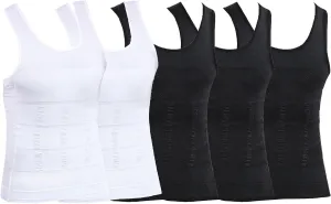 5 Pack Mens Compression Shirts Short Sleeve Athletic Workout T-Shirts Shapewear Undershirts Running T-Shirt Tops