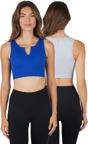 90 Degree By Reflex Womens 2 Pack Seamless Raya V-Neck Tank Top