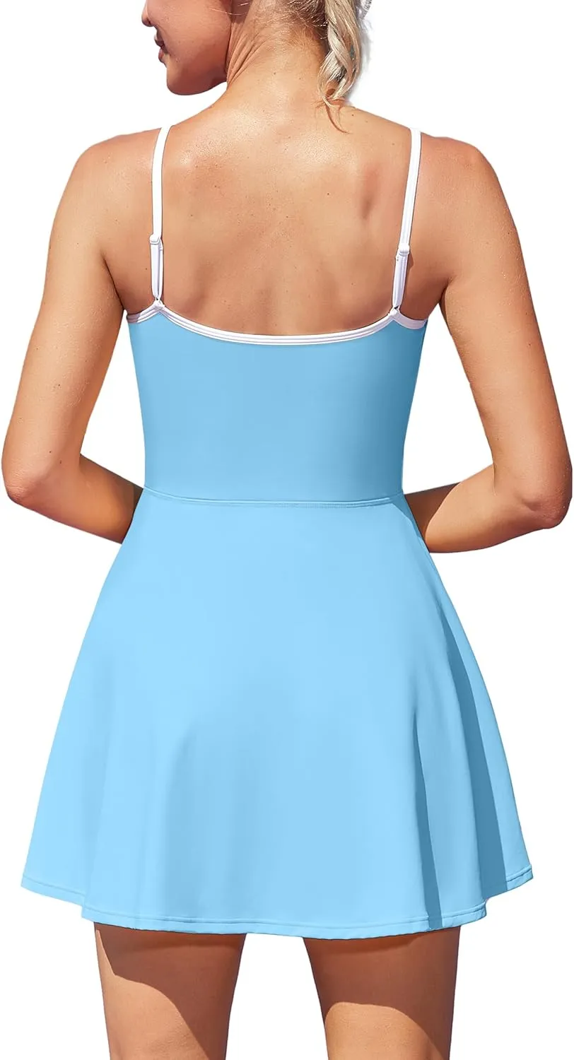 ATTRACO Women's Tennis Dress with Shorts Golf Workout Exercise Activewear