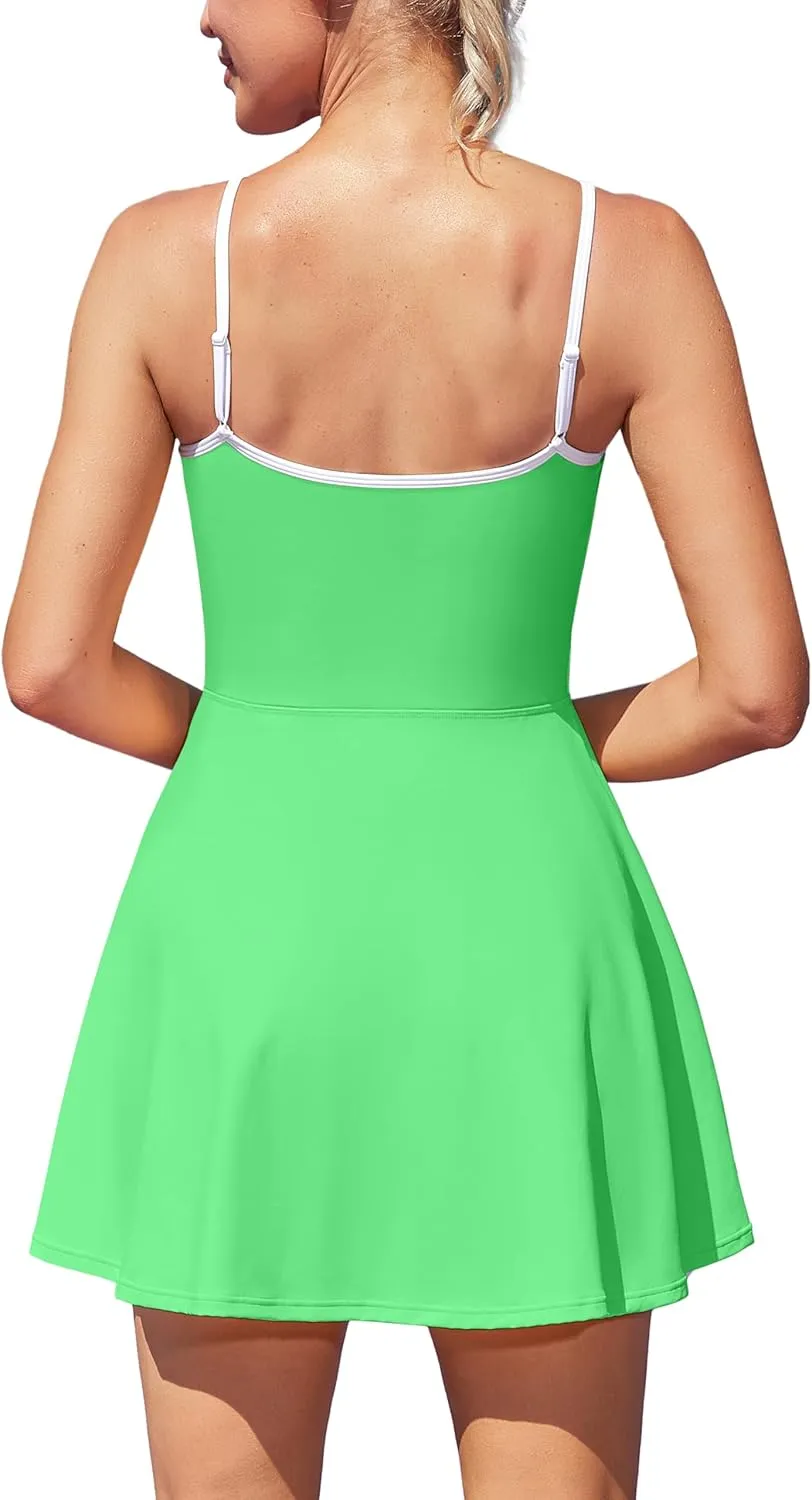 ATTRACO Women's Tennis Dress with Shorts Golf Workout Exercise Activewear