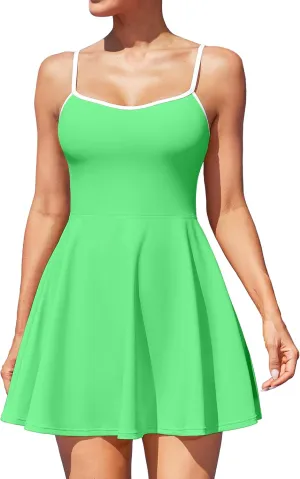 ATTRACO Women's Tennis Dress with Shorts Golf Workout Exercise Activewear