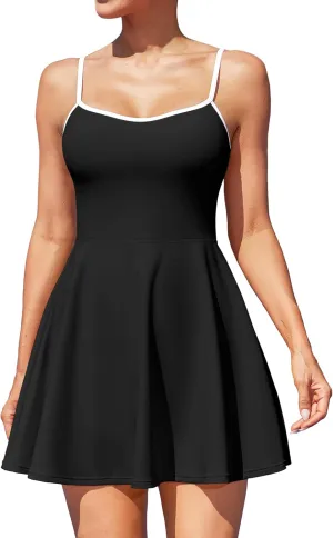 ATTRACO Women's Tennis Dress with Shorts Golf Workout Exercise Activewear