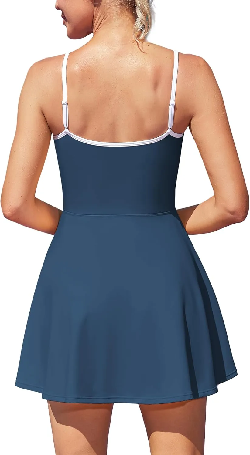 ATTRACO Women's Tennis Dress with Shorts Golf Workout Exercise Activewear