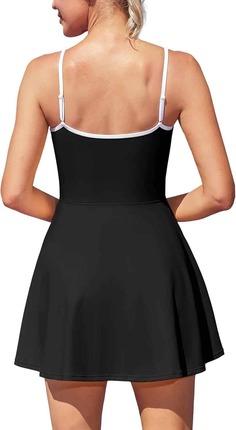 ATTRACO Women's Tennis Dress with Shorts Golf Workout Exercise Activewear