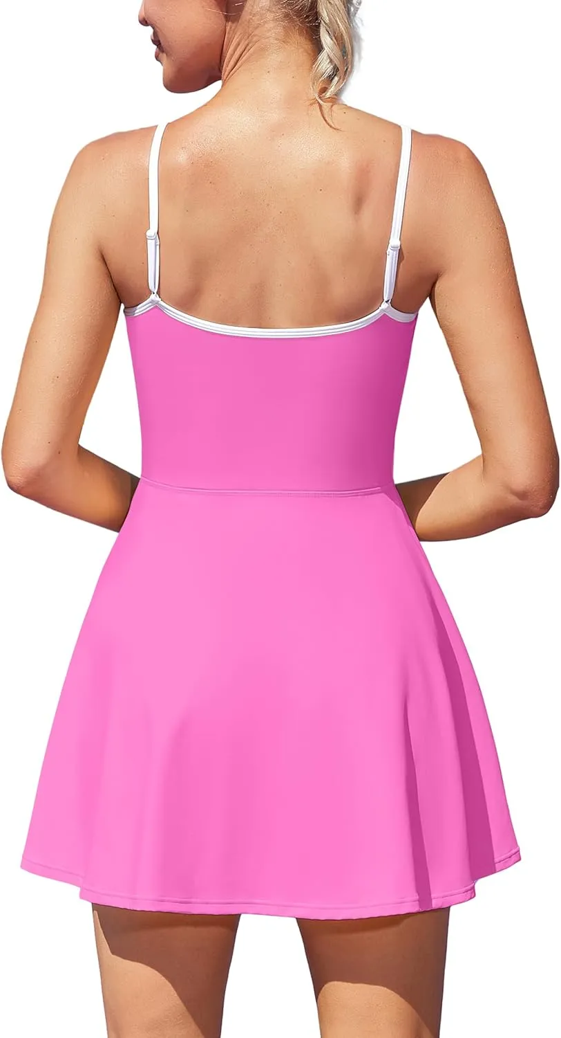 ATTRACO Women's Tennis Dress with Shorts Golf Workout Exercise Activewear