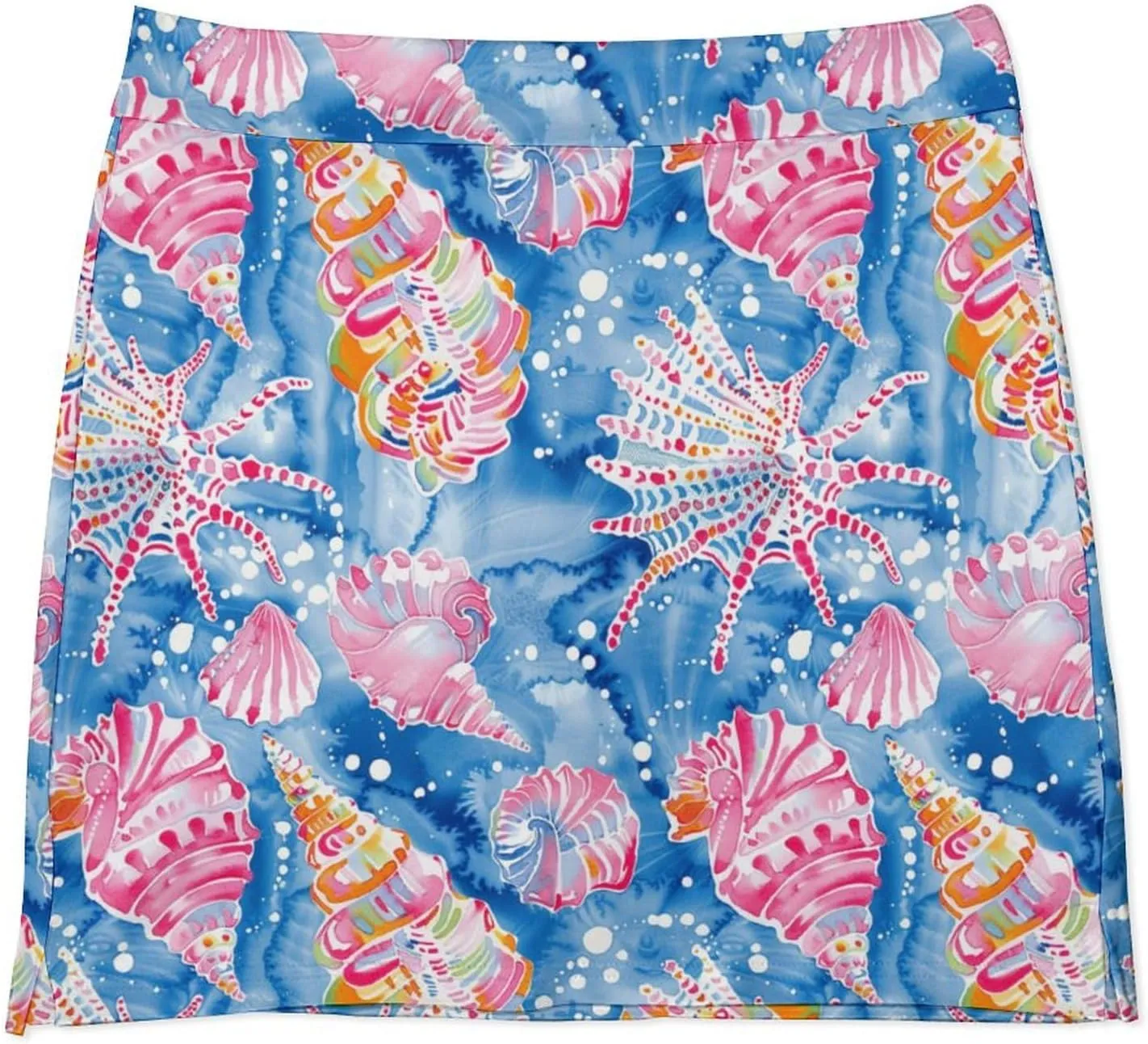 Blue Yellow Floral Rose Pattern Mini Pleated Skirts for Women Sexy Mini Skirt Short Cargo Skirt Skater A-line Pleated Skirt