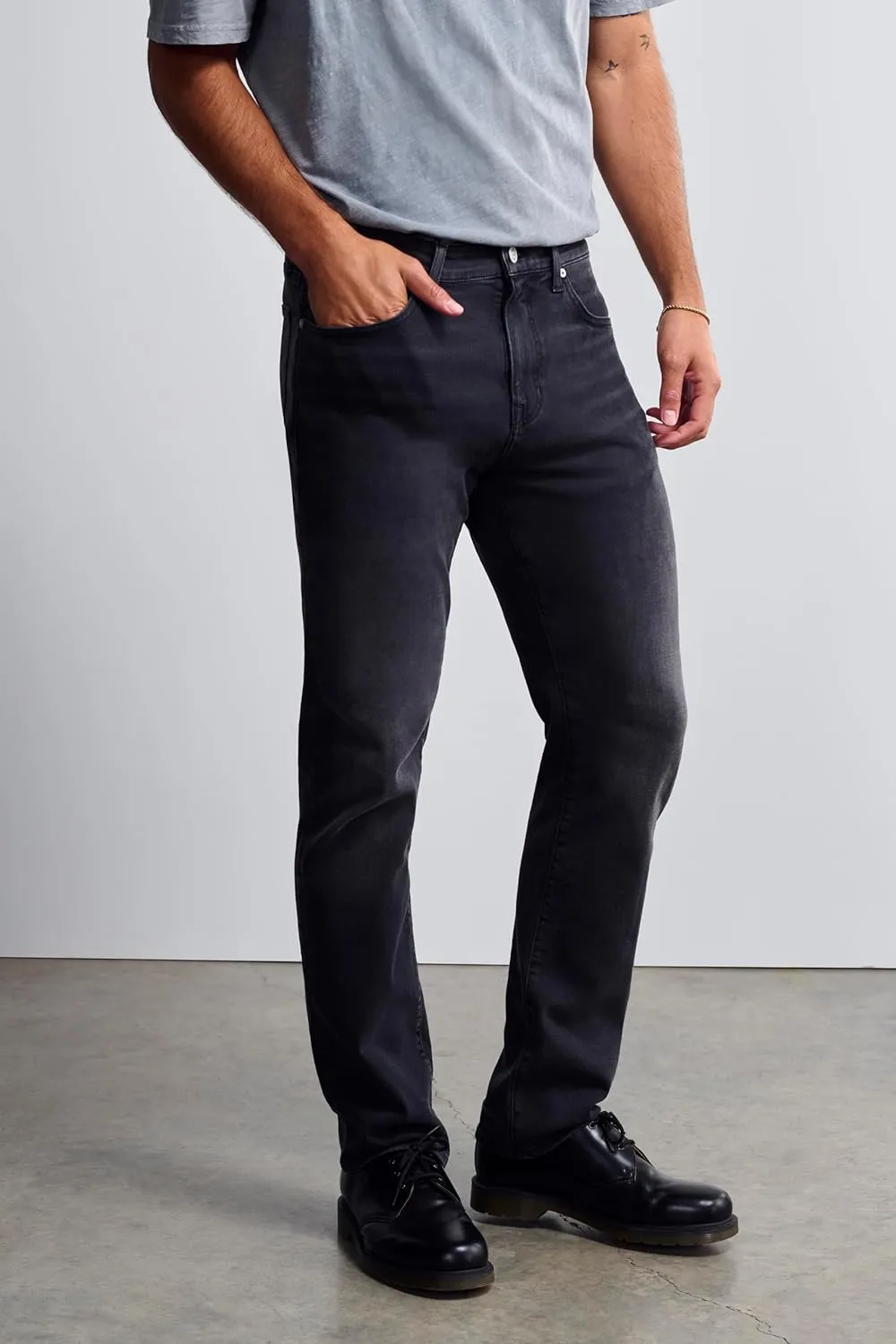Bridge Men's Regular Rise Straight Leg Jeans