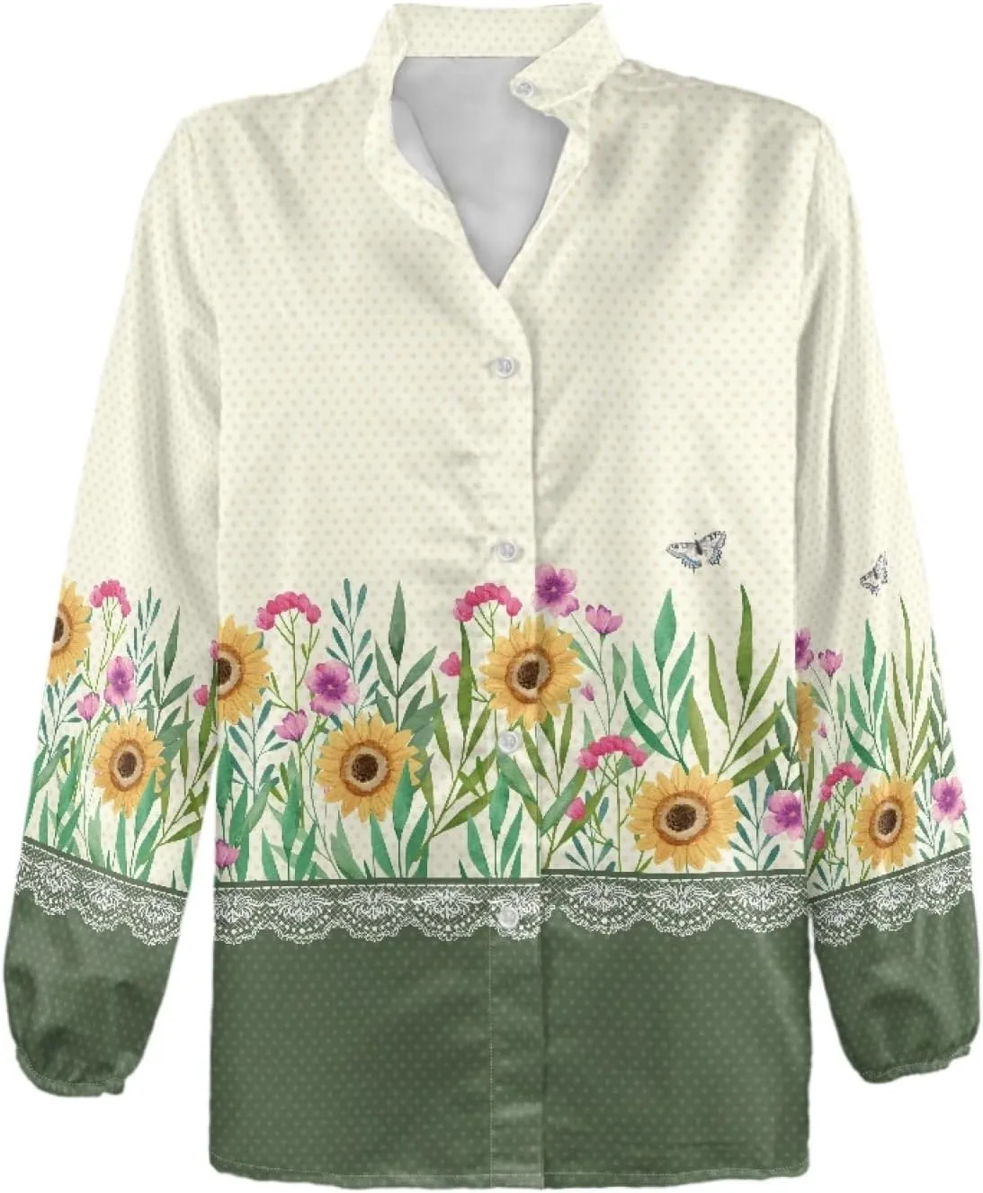 Coloranimal Shirts for Women Button Down Shirts Summer Blouses Long Sleeve Casual Shirts Fashion Women's Blouses