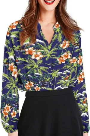 Coloranimal Shirts for Women Button Down Shirts Summer Blouses Long Sleeve Casual Shirts Fashion Women's Blouses