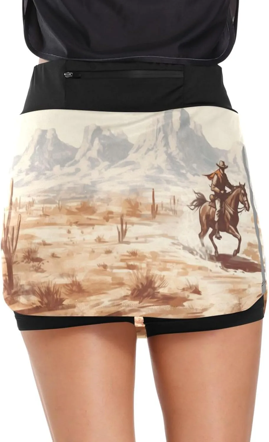 Cowboy Women's Tennis Skirt with Pocket High Waisted Golf Athletic Activewear Skorts