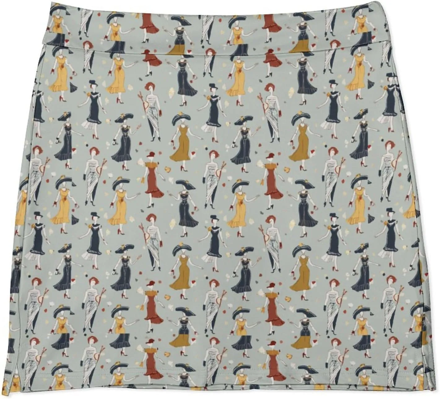 Cute Bird Pattern Mini Pleated Skirts for Women Sexy Mini Skirt Short Cargo Skirt Skater A-line Pleated Skirt