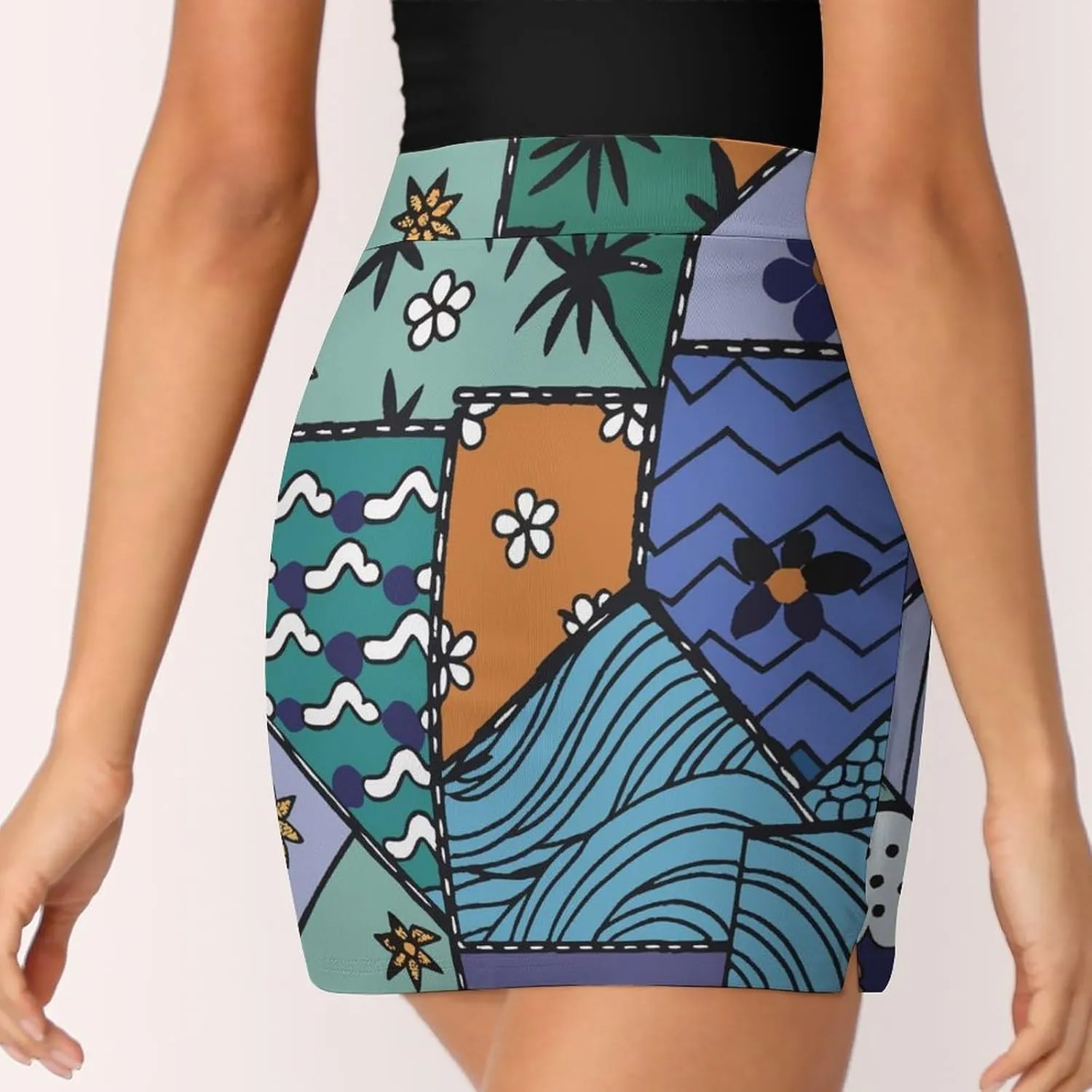 Cute Cats Pattern Tennis Skirts for Women with Pockets High Waisted Athletic Golf Skorts Skirts A-Line Mini Short Skirt