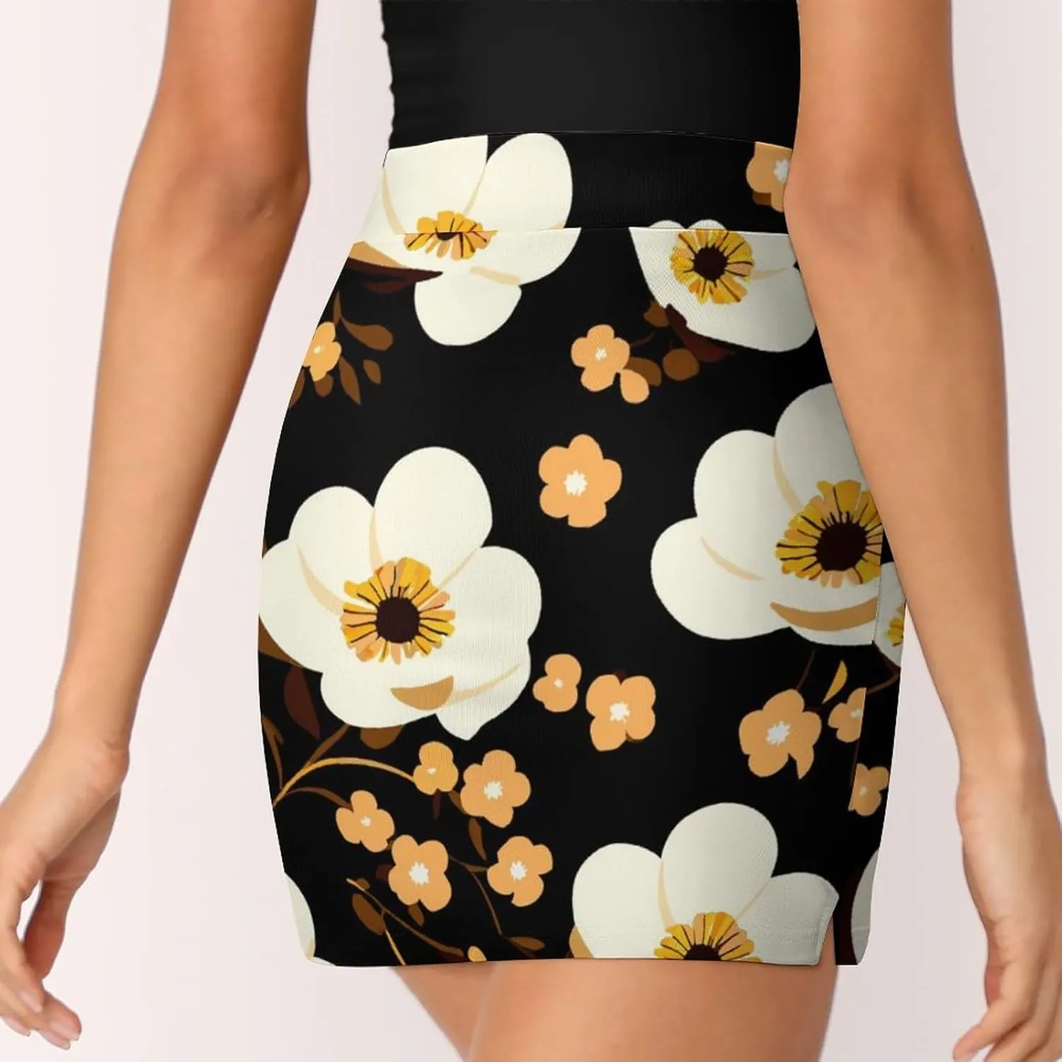 Cute Cats Pattern Tennis Skirts for Women with Pockets High Waisted Athletic Golf Skorts Skirts A-Line Mini Short Skirt