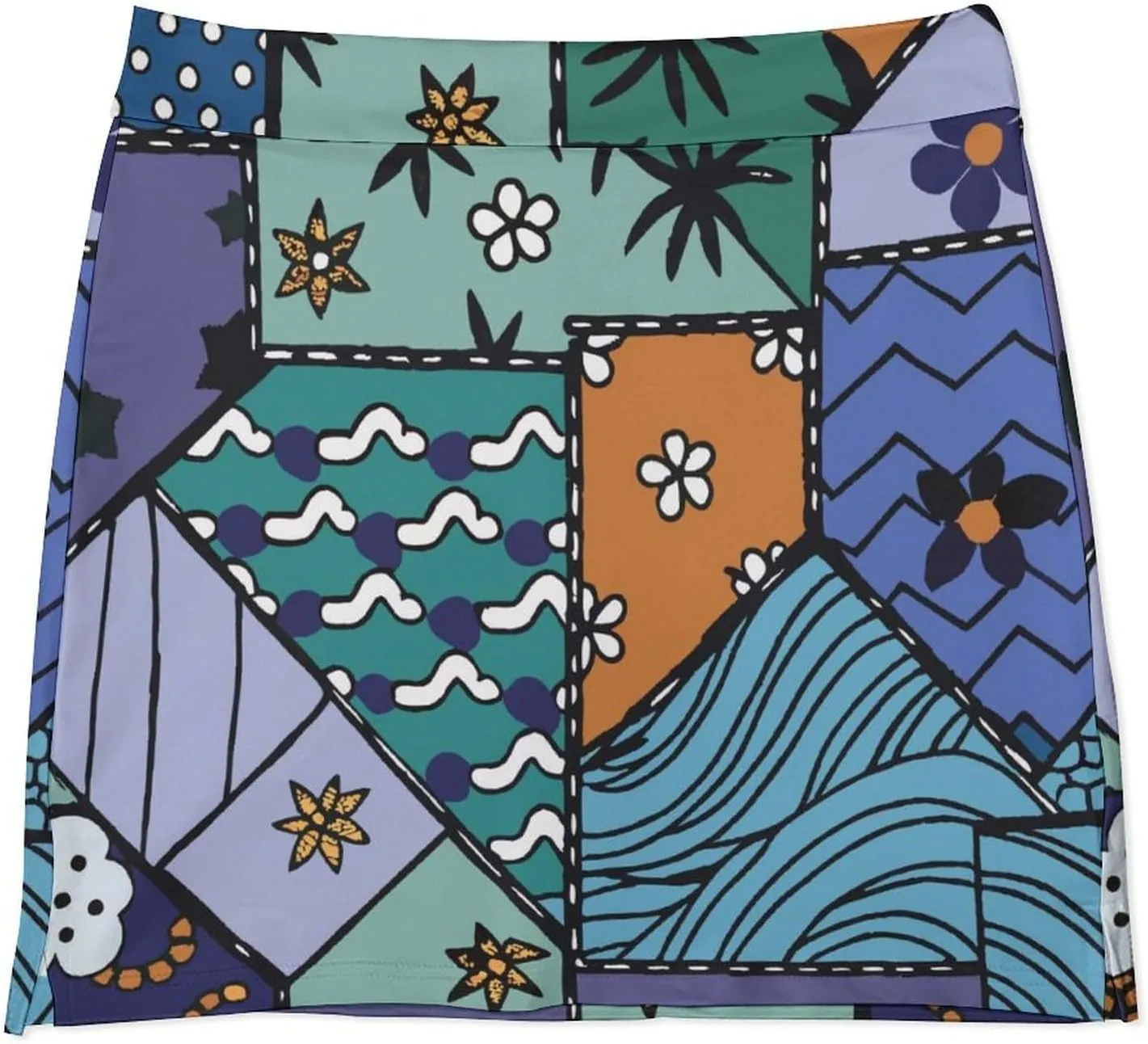 Cute Cats Pattern Tennis Skirts for Women with Pockets High Waisted Athletic Golf Skorts Skirts A-Line Mini Short Skirt