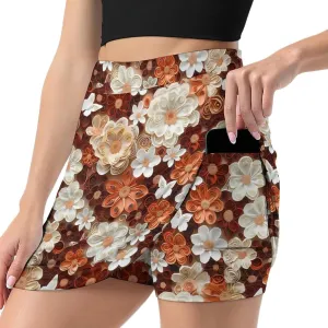 Cute Dogs Tennis Skirts for Women with Pockets High Waisted Athletic Golf Skorts Skirts A-Line Mini Short Skirt