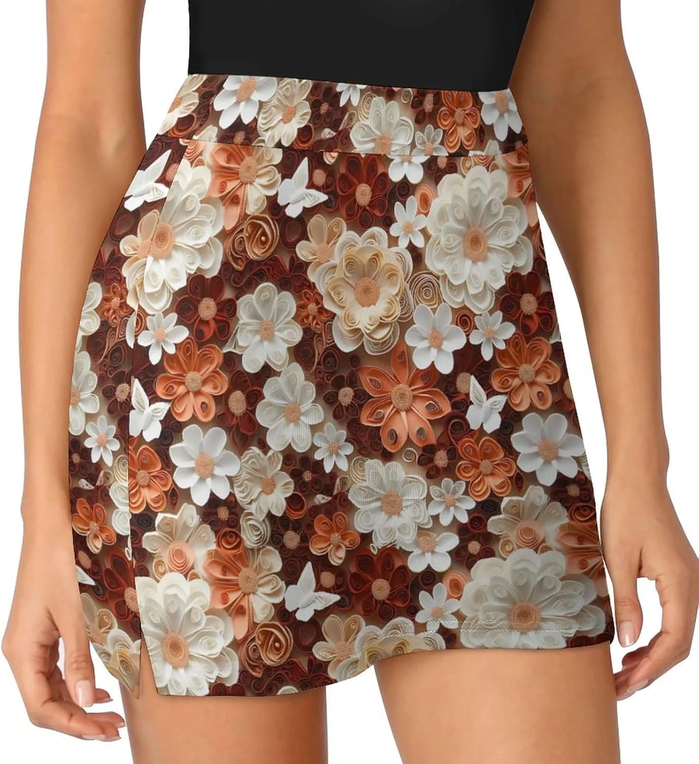 Cute Dogs Tennis Skirts for Women with Pockets High Waisted Athletic Golf Skorts Skirts A-Line Mini Short Skirt