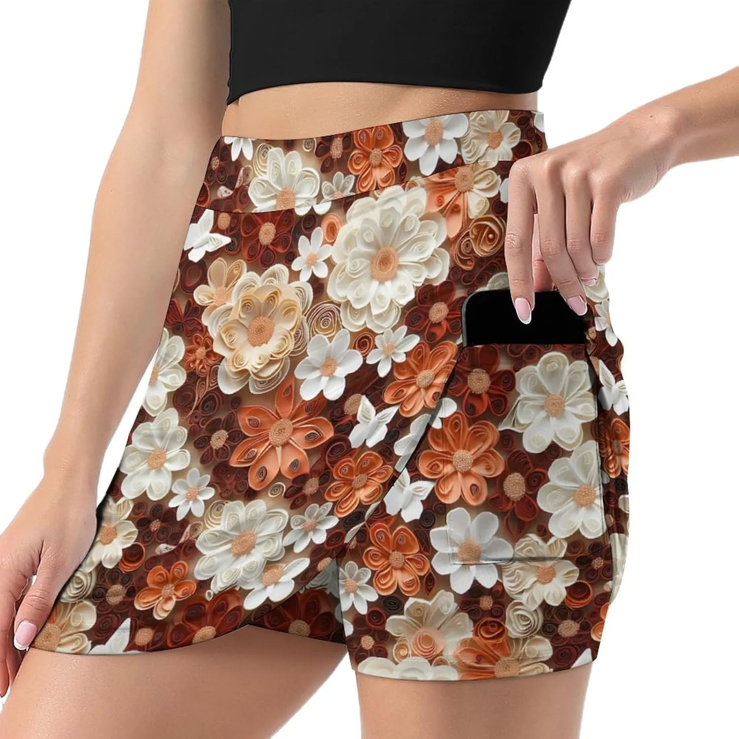 Cute Dogs Tennis Skirts for Women with Pockets High Waisted Athletic Golf Skorts Skirts A-Line Mini Short Skirt