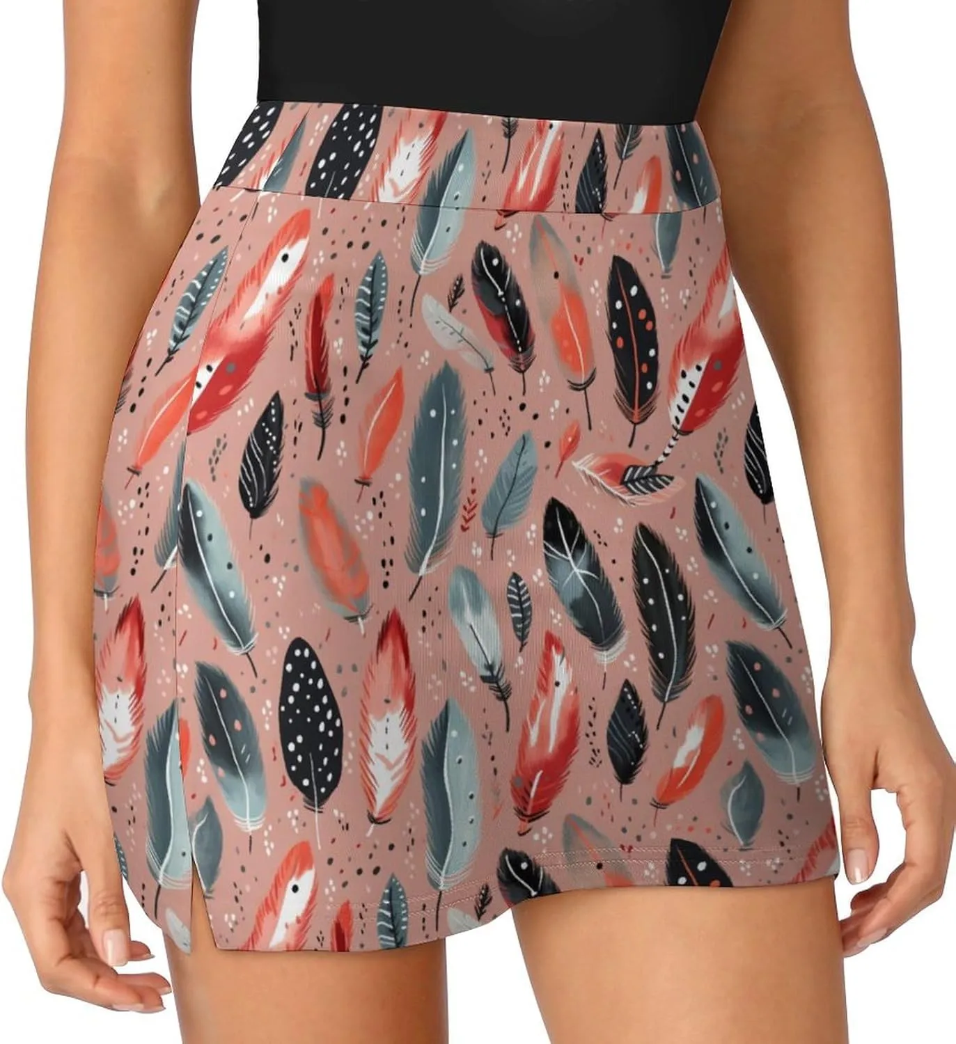 Cute Dogs Tennis Skirts for Women with Pockets High Waisted Athletic Golf Skorts Skirts A-Line Mini Short Skirt