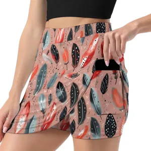 Cute Dogs Tennis Skirts for Women with Pockets High Waisted Athletic Golf Skorts Skirts A-Line Mini Short Skirt