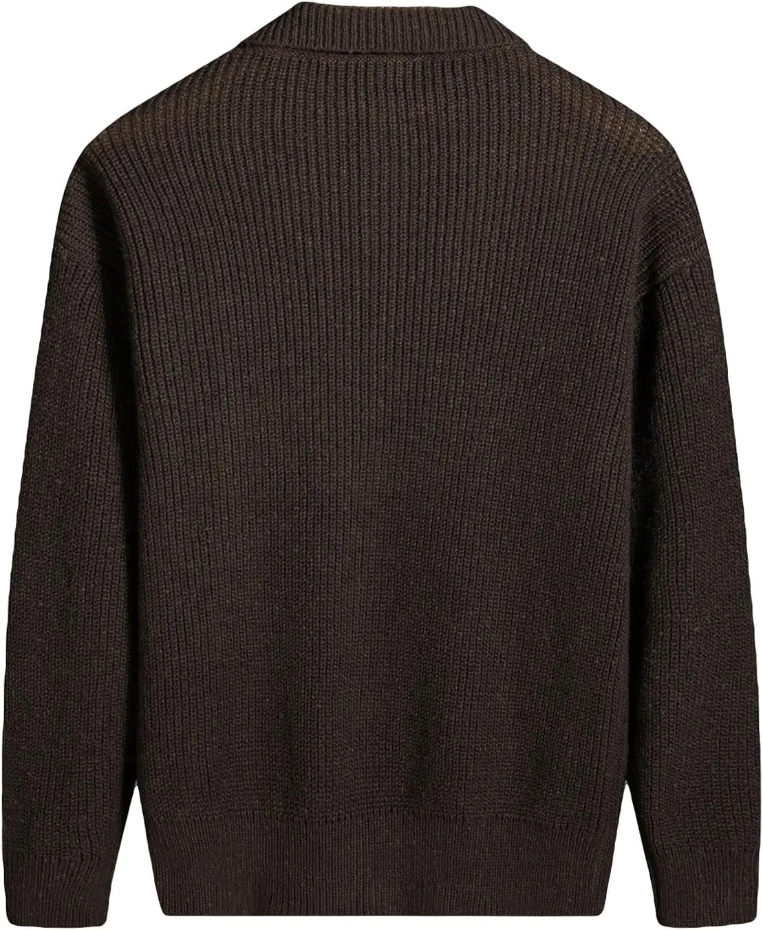 Floerns Men's Long Sleeve Button Down Drop Shoulder Knitwear Cardigan Sweater