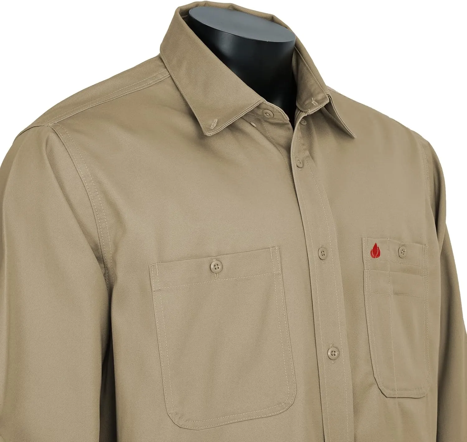 FR Shirts for Men 100% Cotton Flame Resistant Welding Shirts NFPA2112 7.5oz Men's Fire Retardant Shirts