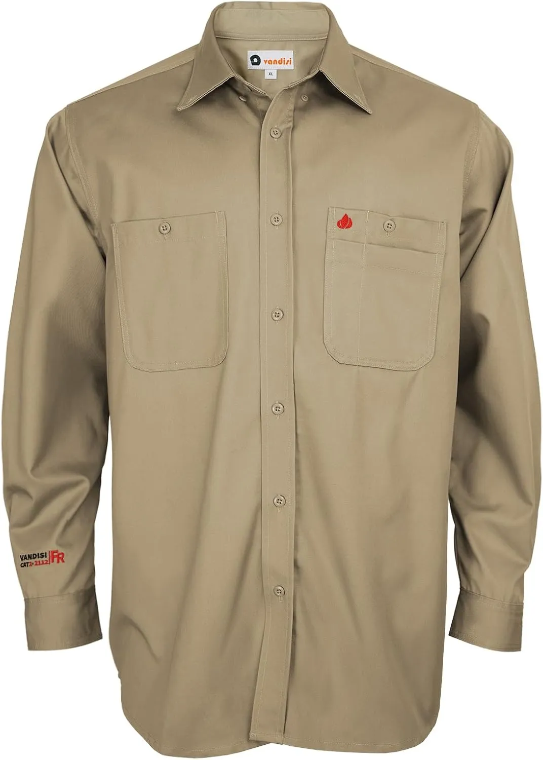 FR Shirts for Men 100% Cotton Flame Resistant Welding Shirts NFPA2112 7.5oz Men's Fire Retardant Shirts
