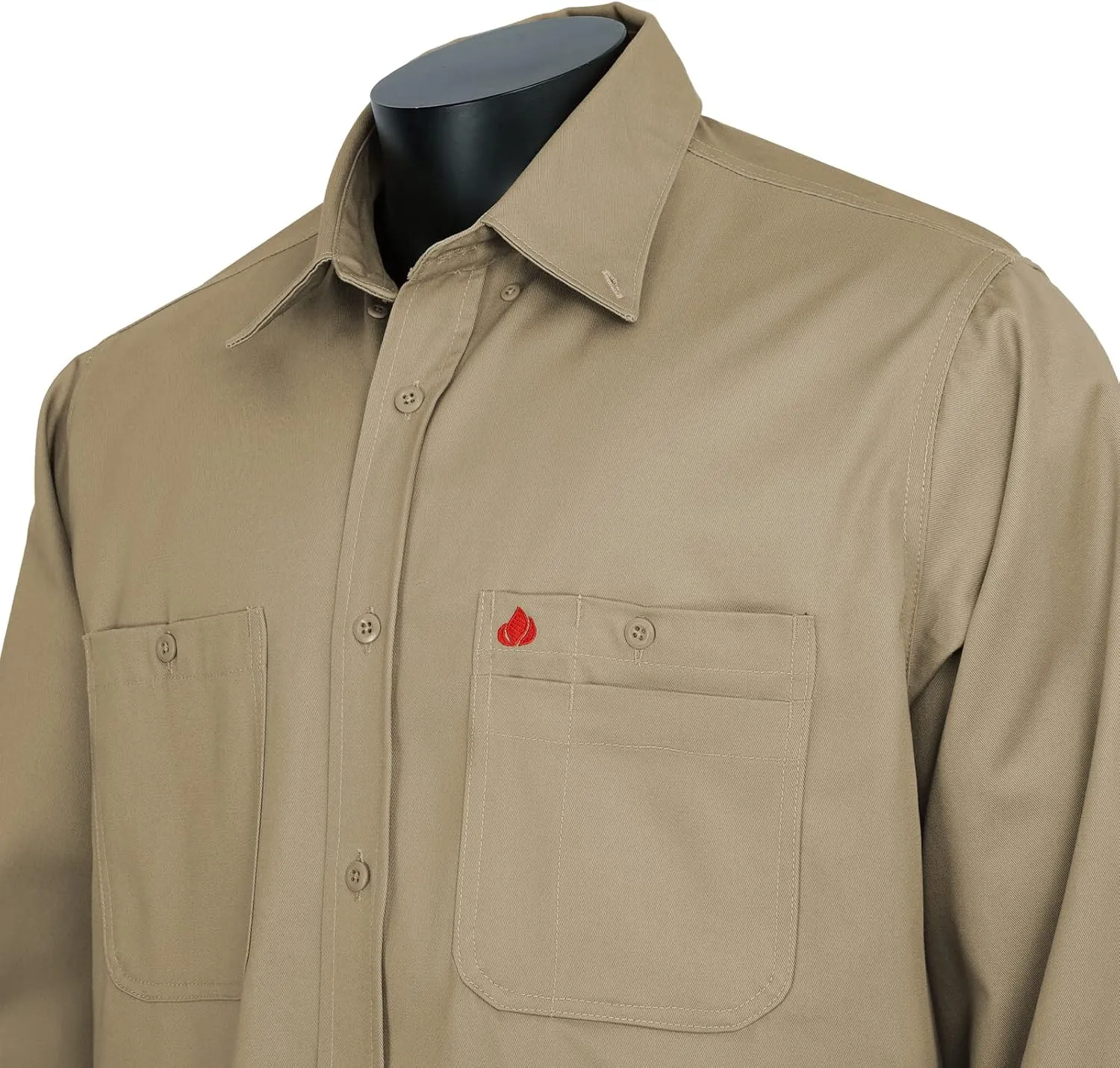 FR Shirts for Men 100% Cotton Flame Resistant Welding Shirts NFPA2112 7.5oz Men's Fire Retardant Shirts