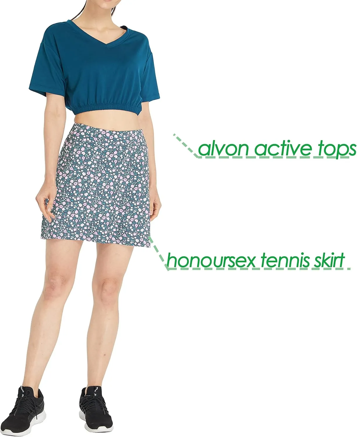HonourSex Women Golf Skirts with Pockets Tennis Skirts with Shorts Skorts Activewear Hiking Workout