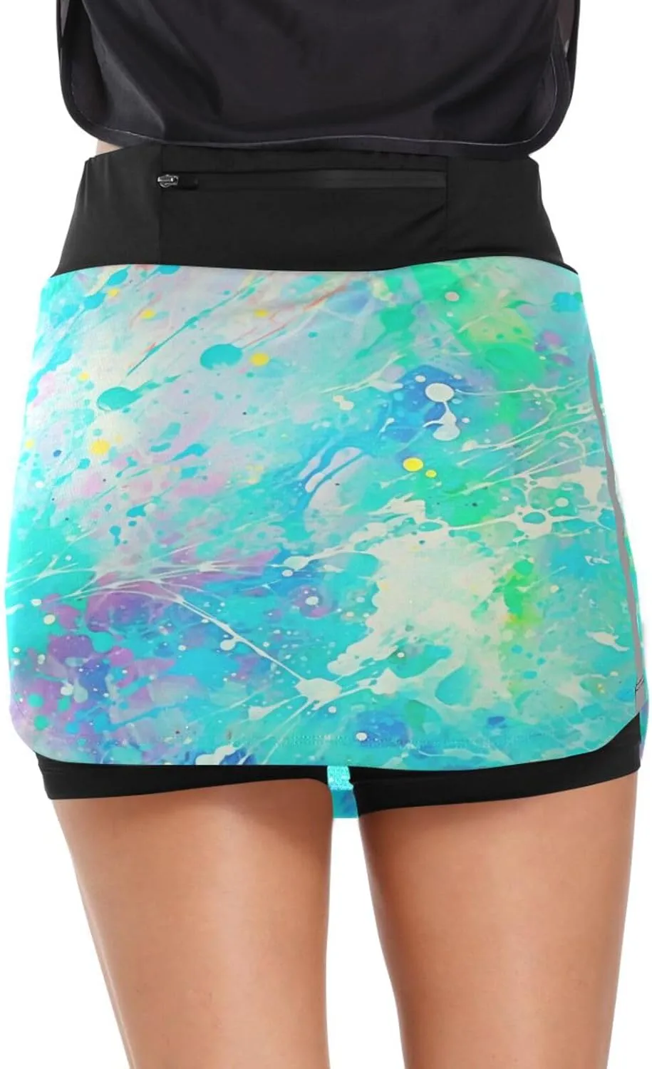 Iridescent Women's Tennis Skirt with Pocket High Waisted Golf Athletic Activewear Skorts