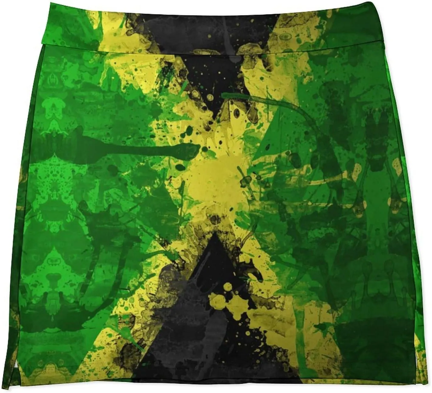 Jamaica Flags Tennis Skirts for Women with Pockets High Waisted Athletic Golf Skorts Skirts A-Line Mini Short Skirt