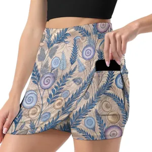 Jellyfish Pattern Mini Pleated Skirts for Women Sexy Mini Skirt Short Cargo Skirt Skater A-line Pleated Skirt