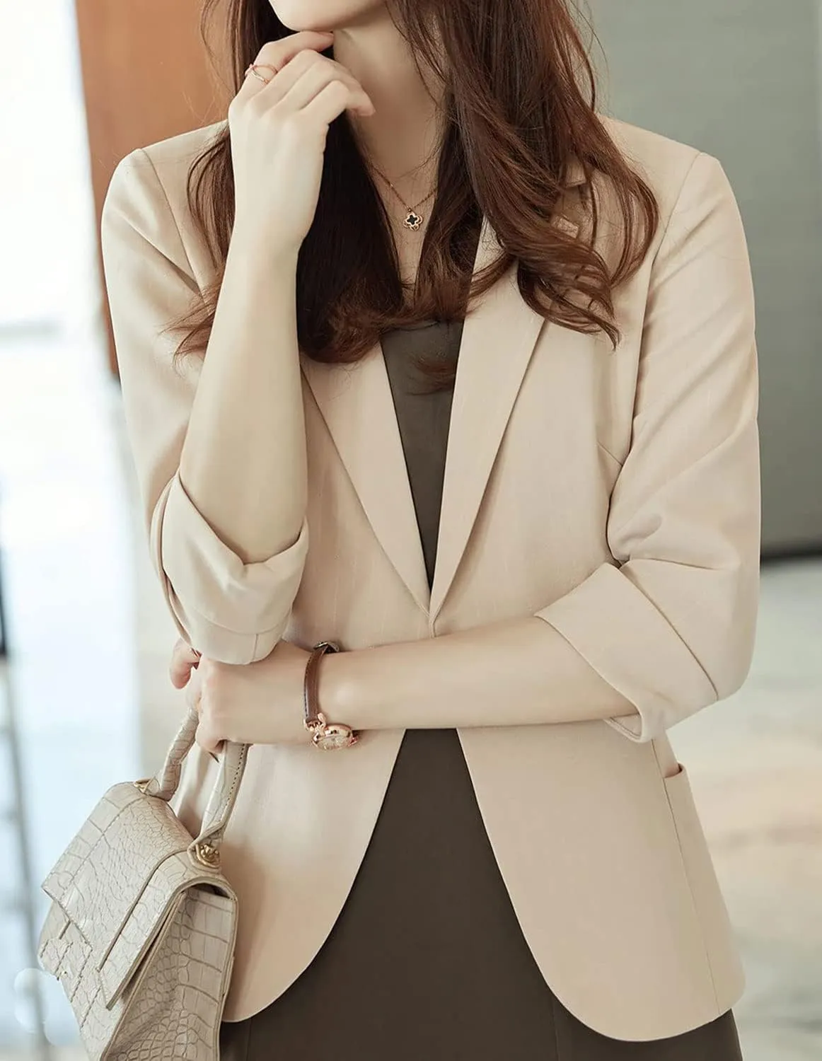Kedera Womens Blazers & Suit Jacket Casual Work Blazer Office Jacket Slim Fit Blazer for Business Lady