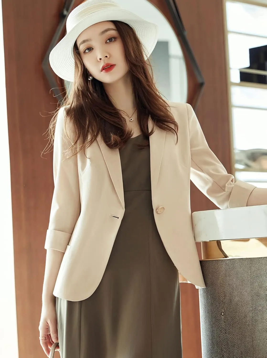Kedera Womens Blazers & Suit Jacket Casual Work Blazer Office Jacket Slim Fit Blazer for Business Lady