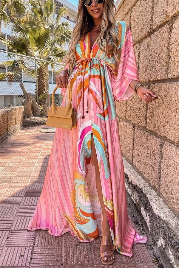 Lilipretty My Dearest Darling Rainbow Maxi Dress