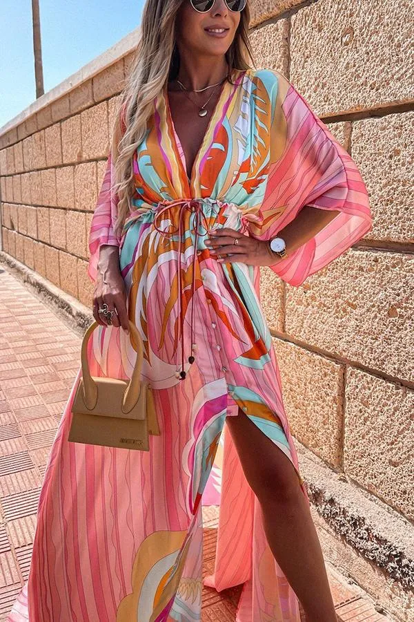 Lilipretty My Dearest Darling Rainbow Maxi Dress