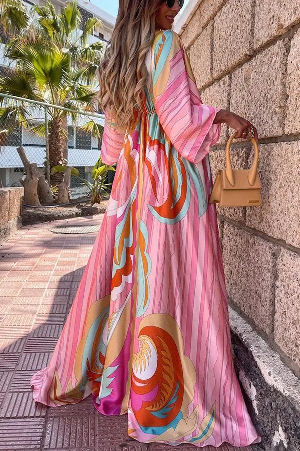 Lilipretty My Dearest Darling Rainbow Maxi Dress