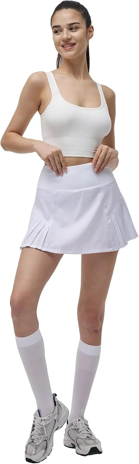 LOVESOFT Women's Tennis Skirts - Casual Skorts Activewear for Running Golf, Athletic Workouts Summer with Pockets