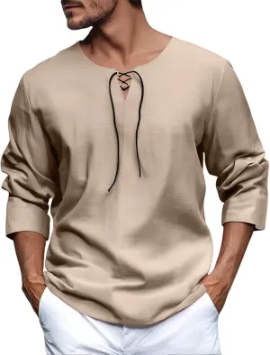 Men's Button Down Shirts Long SleeveV Neck Casual Shirts Lightweight Stretch Workout Undershirt Business Casual Tops