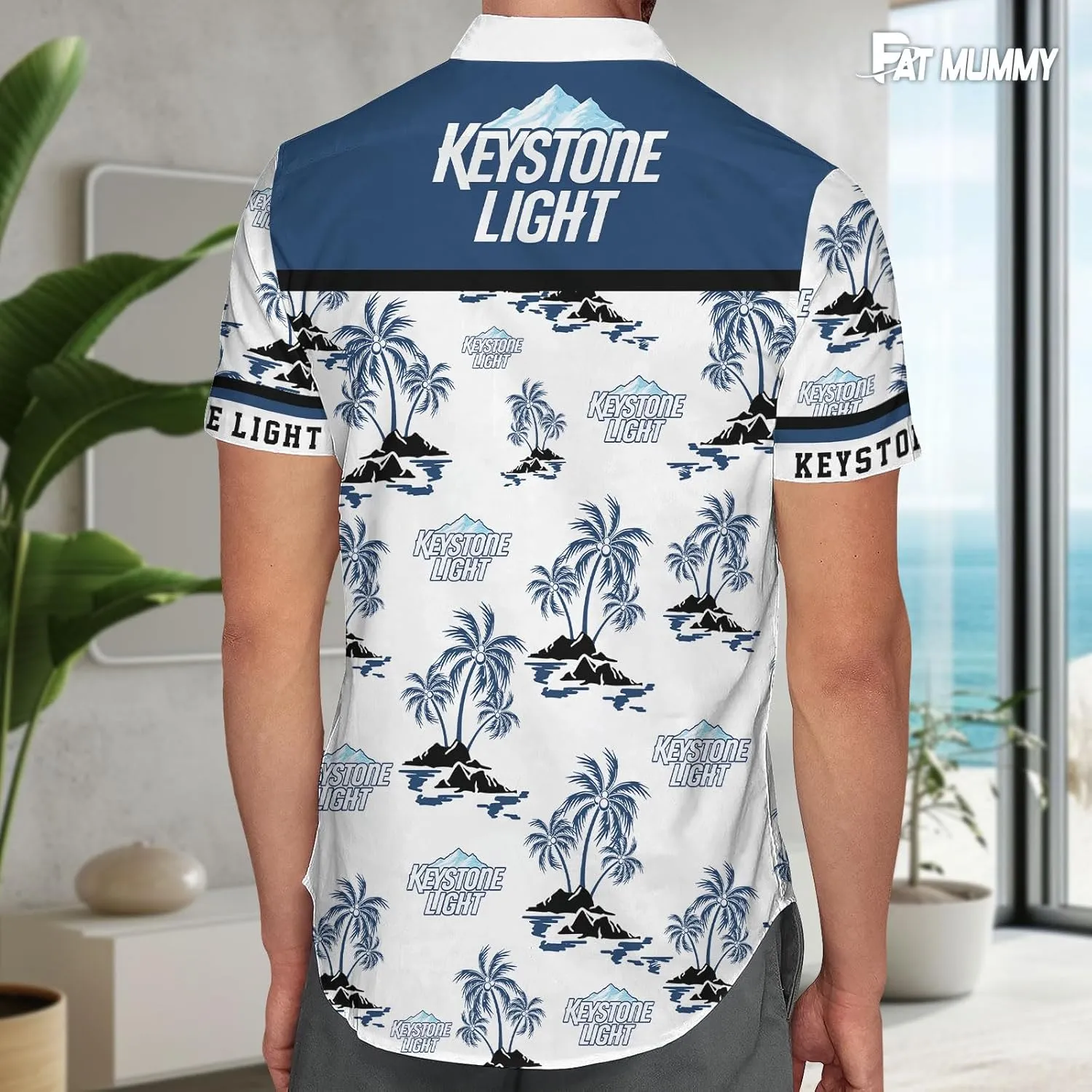 Mens Hawaiian Shirts Short Sleeve, Vacation Tropical Hawaiian Shirts, Funny White Button Dad Shirts