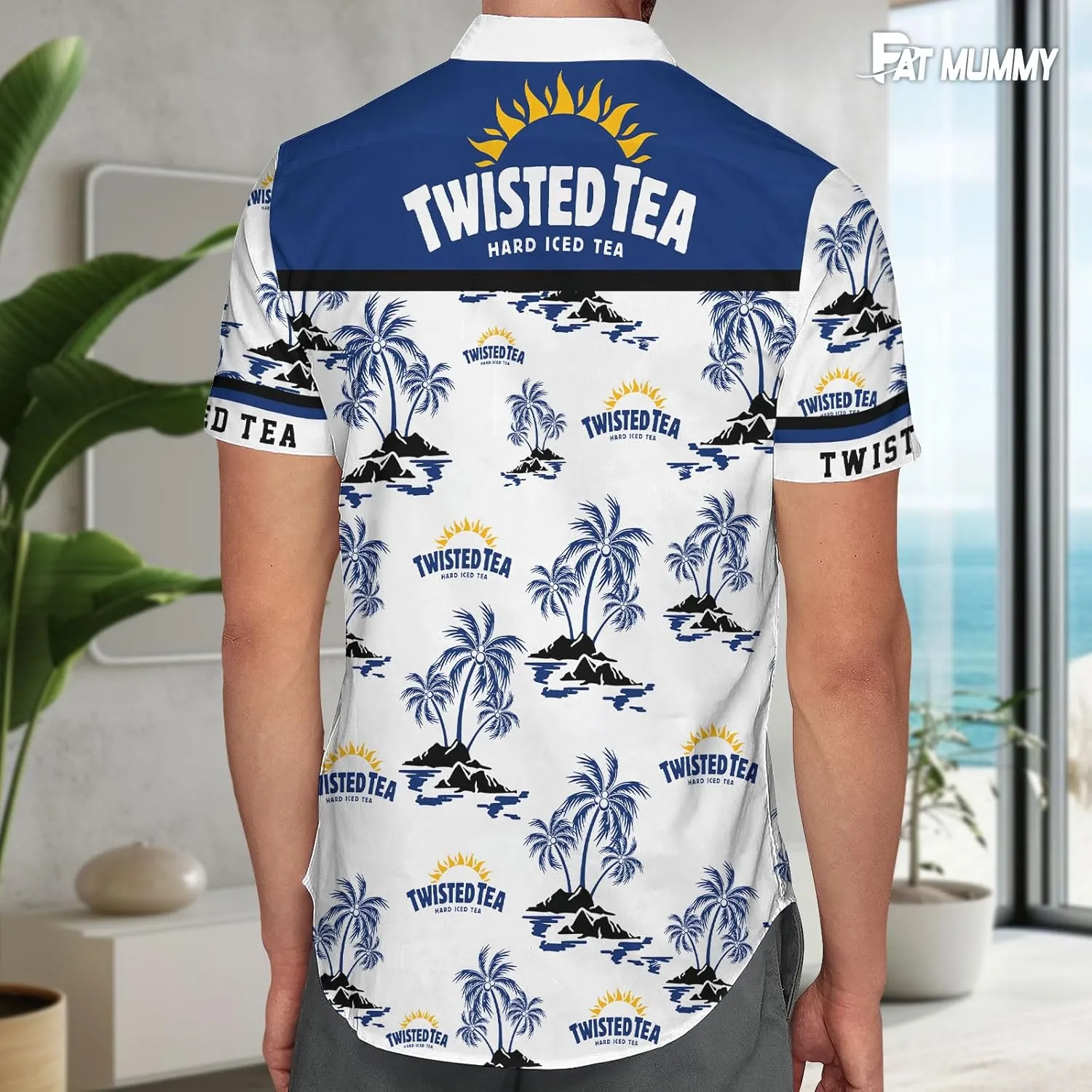 Mens Hawaiian Shirts Short Sleeve, Vacation Tropical Hawaiian Shirts, Funny White Button Dad Shirts