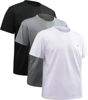 Men's Loose Fit Mens-Short-Sleeve T-Shirt 100% Cotton Crew Neck Soft Fitted Tees S-3XL Fresh Classic Tshirts