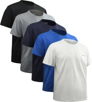 Men's Loose Fit Mens-Short-Sleeve T-Shirt 100% Cotton Crew Neck Soft Fitted Tees S-3XL Fresh Classic Tshirts