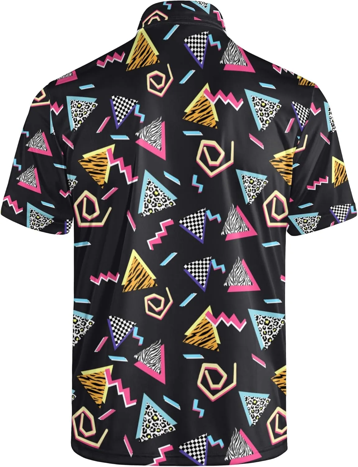 Men's Polo Shirt Funny Golf Shirts Quick Dry Print Performance Short Sleeve Collared Golf Polo Shirts for Men, S-4XL