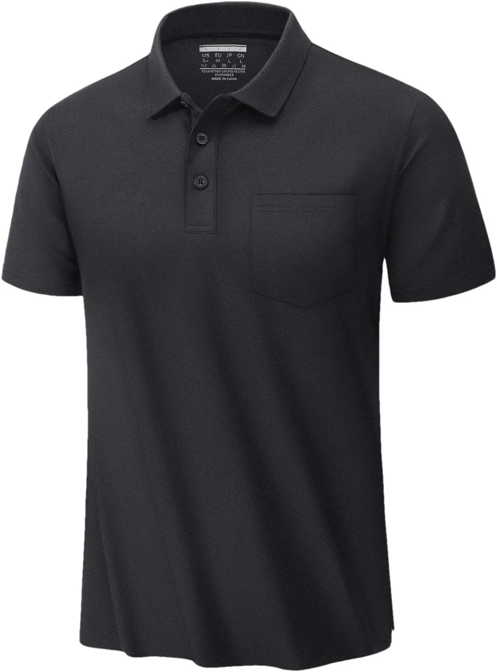 MenS Summer Quick Dry Polos Shirts Chest Pocket Short Sleeve Tee Shirts Business Work Breathable Shirts