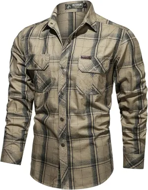 Mens Tactical Polos Shirts Long Sleeve Military Pullovers Lightweight Quick Dry Shirts for Hiking Travel Safari Shirts