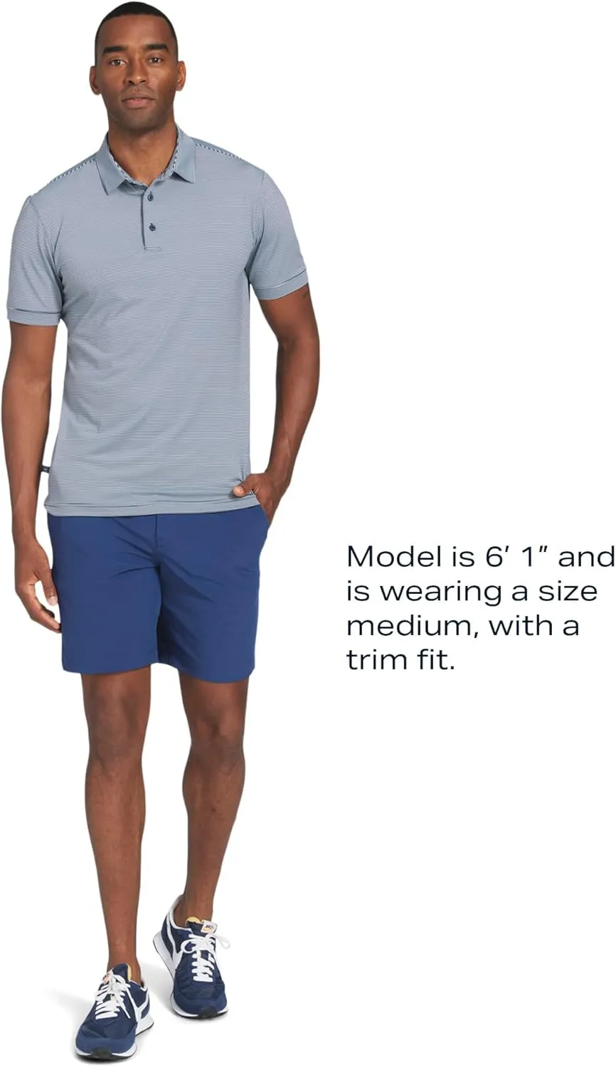 Mizzen Main Versa Men's Performance Short-Sleeve Polo - Lightweight, Moisture-Wicking, UPF 50 , 4-Way Stretch - Classic Fit