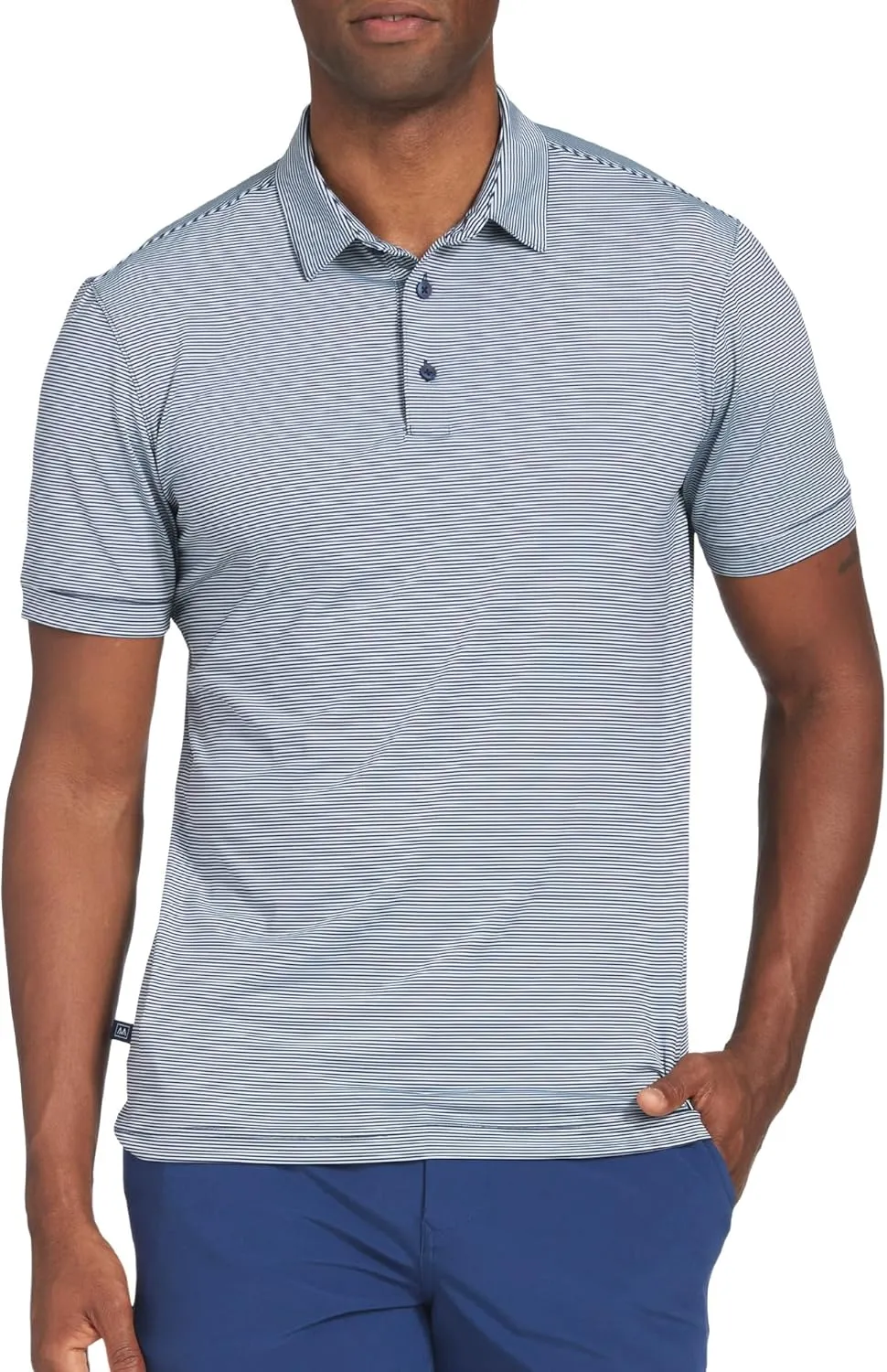 Mizzen Main Versa Men's Performance Short-Sleeve Polo - Lightweight, Moisture-Wicking, UPF 50 , 4-Way Stretch - Classic Fit