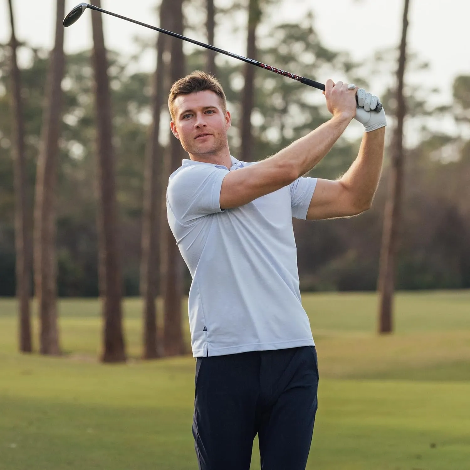 Mizzen Main Versa Men's Performance Short-Sleeve Polo - Lightweight, Moisture-Wicking, UPF 50 , 4-Way Stretch - Trim Fit